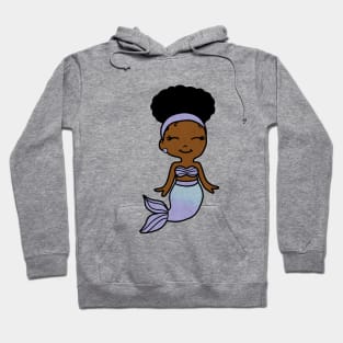 Cute Afro Girl Black Mermaid Hoodie